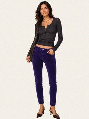 M Missoni Denim Y2K Velvet Low Rise Jean